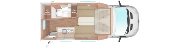 Tagesgrundriss Weinsberg X-CURSION VAN 500 LT EDITION [PEPPER]