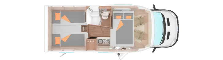 Grundriss Nacht Weinsberg CaraSuite 650 MEG Assistenz-Paket / Automatik / SAT