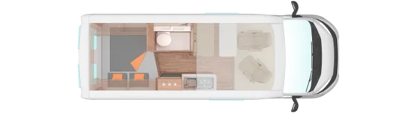 Tagesgrundriss Weinsberg CaraBus 600 DQ