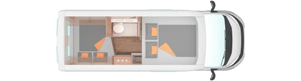 Nachtgrundriss Weinsberg CaraBus 600 DQ