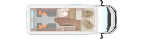 Tagesgrundriss Weinsberg CaraTour 600 ME