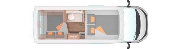 Nachtgrundriss Weinsberg CaraTour 600 DQ