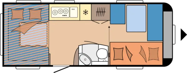 Tagesgrundriss Hobby De Luxe 515 UHK