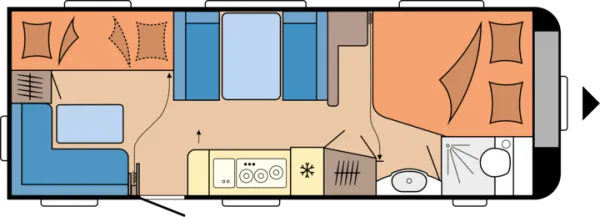 Tagesgrundriss Hobby Excellent Edition 650 KMFe