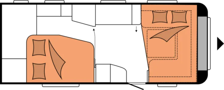 Grundriss Nacht Hobby Prestige 560 WFU Heckbad