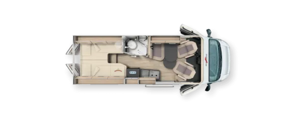 Tagesgrundriss Malibu Van Diversity 640 LE K