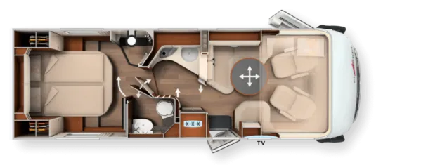 Tagesgrundriss Carthago chic e-line I 51 QB DA