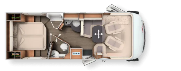 Tagesgrundriss Carthago c-tourer I 150 QB Comfort