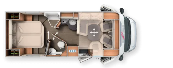 Tagesgrundriss Carthago c-tourer T 150 QB Comfort