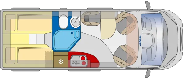 Tagesgrundriss Pössl Summit SHINE 640 Tagesgrundriss Pössl Summit SHINE 640