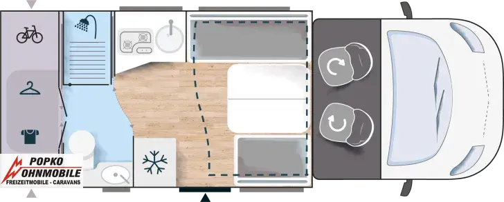 Grundriss Tag Chausson Teilintegrierte 650 Etape Line Solar