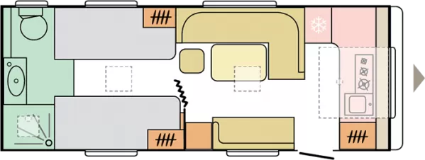 Tagesgrundriss Adria Adora 613 HT