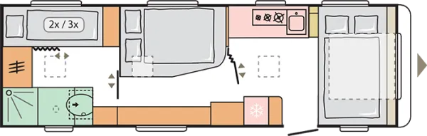 Nachtgrundriss Adria Adora 753 UK