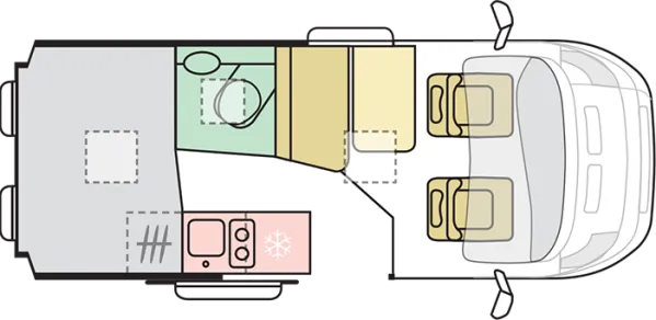 Tagesgrundriss Adria Twin Axess 540 SP