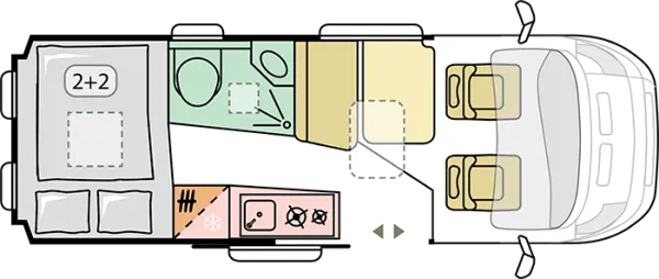 Nachtgrundriss Adria Twin Axess 600 SP Family Nachtgrundriss Adria Twin Axess 600 SP Family