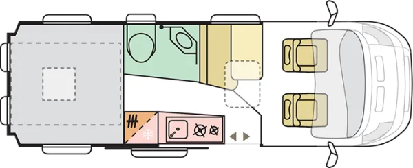 Tagesgrundriss Adria Twin Max 680 SGX