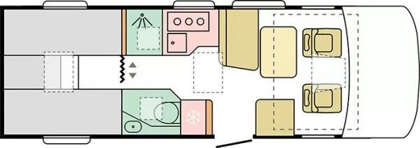 Tagesgrundriss Adria Sonic Plus 700 SL