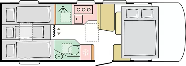Nachtgrundriss Adria Sonic Plus 700 SL