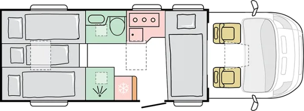 Nachtgrundriss Adria Coral Supreme MB 670 DL