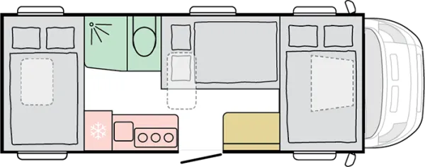 Nachtgrundriss Adria Coral XL Axess 600 DP