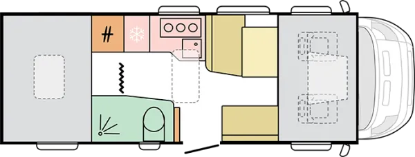 Tagesgrundriss Adria Coral XL Plus 650 SP