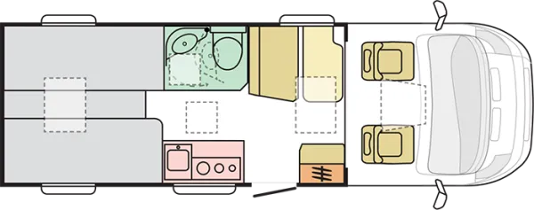 Tagesgrundriss Adria Compact Axess SL