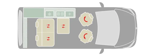 Tagesgrundriss VanTourer URBAN BASE Tagesgrundriss VanTourer URBAN BASE