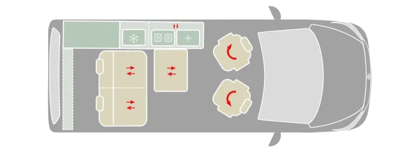 Tagesgrundriss VanTourer URBAN PRIME