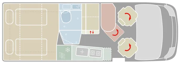 Tagesgrundriss VanTourer 630 L