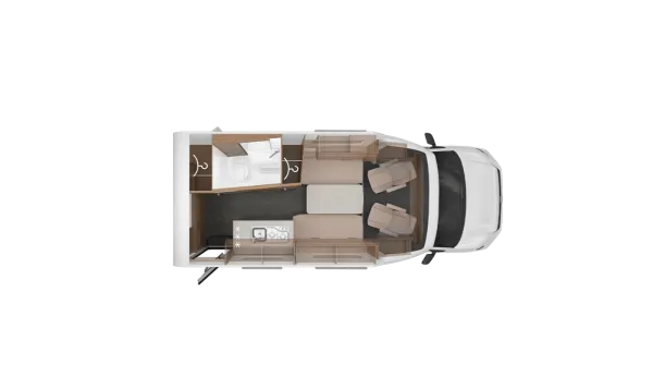 Tagesgrundriss Knaus Tourer VAN 500 LT