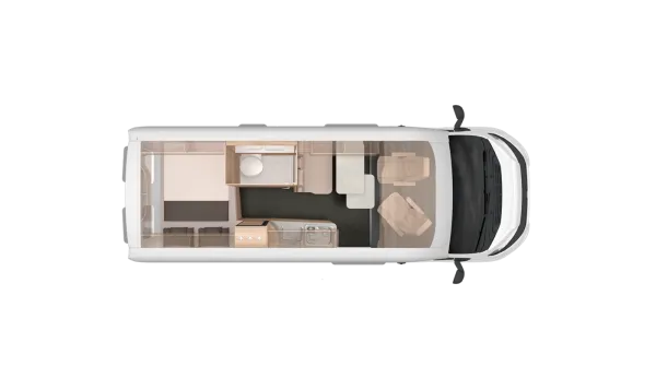 Tagesgrundriss Knaus BoxLife Pro 600 STREET