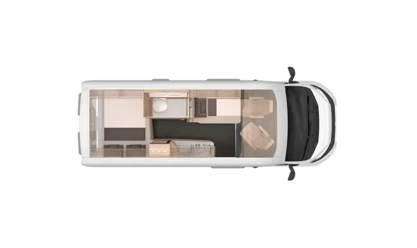 Nachtgrundriss Knaus BoxLife Pro 600 STREET