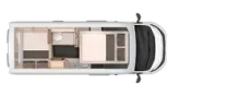 Grundriss Nacht Knaus BoxLife Pro 600 SOLUTION Mietwagen verfügbar ab Nov´26
