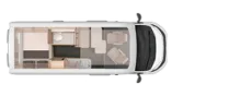 Grundriss Tag Knaus BoxLife Pro 600 SOLUTION Mietwagen verfügbar ab Nov´26