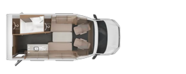 Tagesgrundriss Knaus Tourer VAN 500 LT