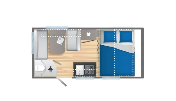 Tagesgrundriss Caravelair Alba 390