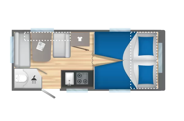 Tagesgrundriss Caravelair Alba 472