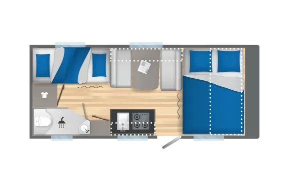 Tagesgrundriss Caravelair Alba 496