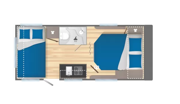 Nachtgrundriss Caravelair Sport Line 480