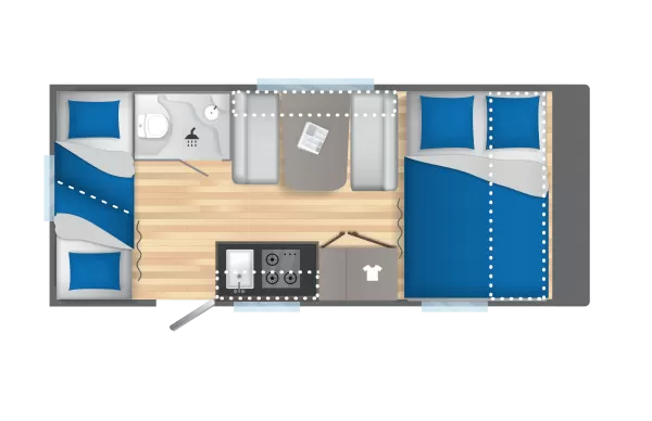 Tagesgrundriss Caravelair Sport Line 486