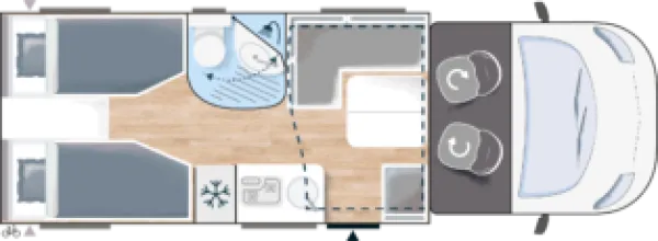 Tagesgrundriss Challenger Teilintegriert 287 Graphite Ultimate Tagesgrundriss Challenger Teilintegriert 287 Graphite Ultimate