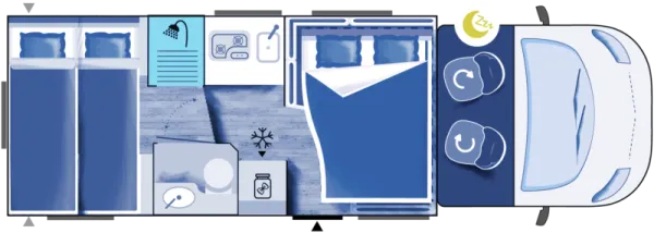 Nachtgrundriss Challenger Teilintegriert 384 Etape Edition