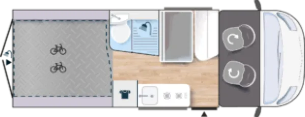 Tagesgrundriss Challenger Van V210 Sport Edition Tagesgrundriss Challenger Van V210 Sport Edition