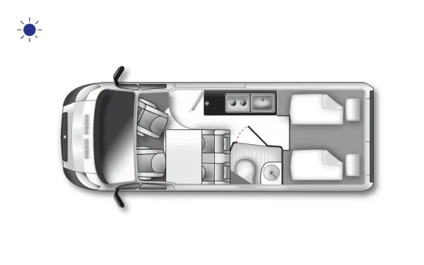 Tagesgrundriss Westfalia Columbus 600 E