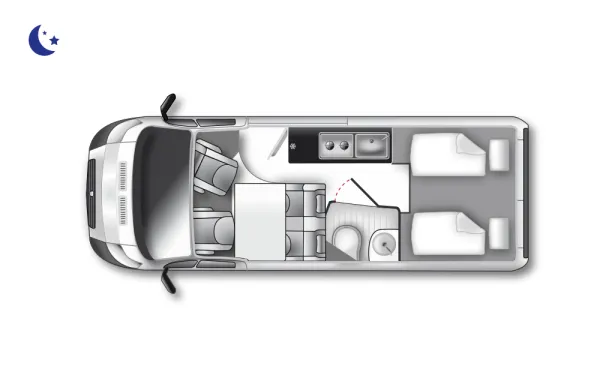 Nachtgrundriss Westfalia Columbus 600 E