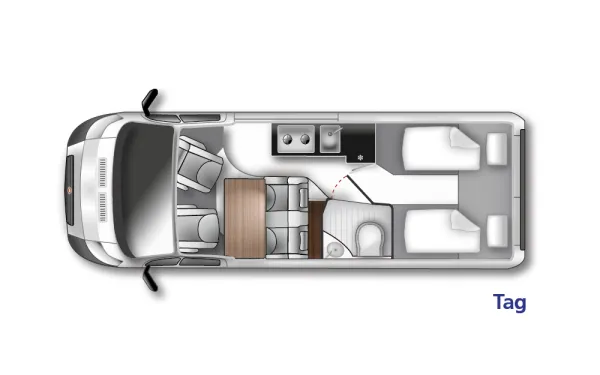 Tagesgrundriss Westfalia Columbus 640 E