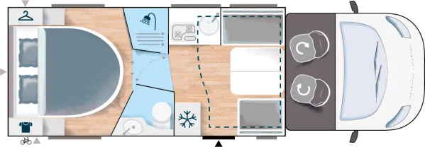Tagesgrundriss Chausson Teilintegrierte 788 Titanium Ultimate