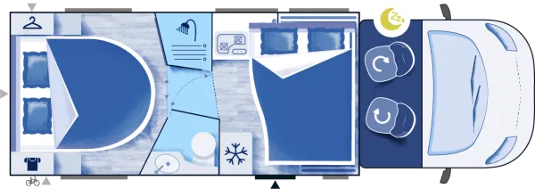 Nachtgrundriss Chausson Teilintegrierte 788 Titanium Ultimate