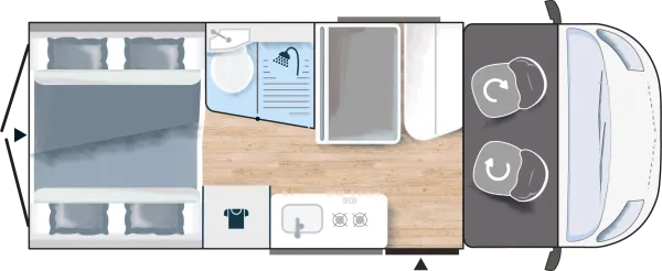 Tagesgrundriss Chausson Vans V594M First Line