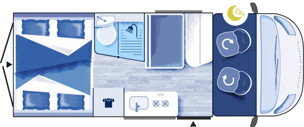 Nachtgrundriss Chausson Vans V594M First Line